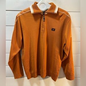 SAIL EXP — Orange Wool Blend Half-Zip Sweater size 50